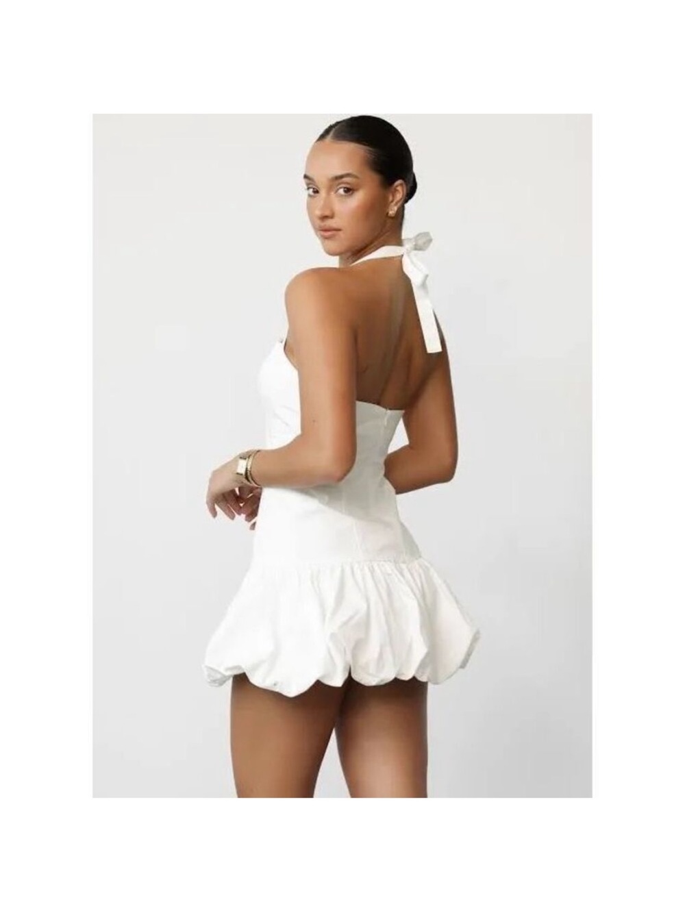 New LIONESS Sofia Mini Dress in Porcelain - Picture 3 of 7